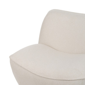 Fauteuil en tissu bouclette ivoire, Supp