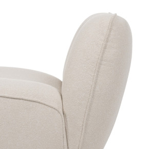 Fauteuil en tissu bouclette ivoire, Supp