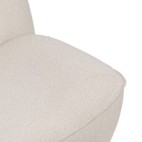 Fauteuil en tissu bouclette ivoire, Supp