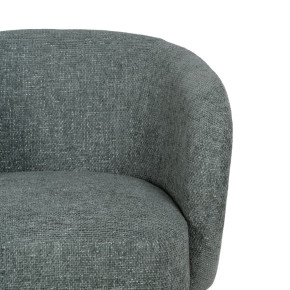 Fauteuil en tissu chenille vert, Etofe