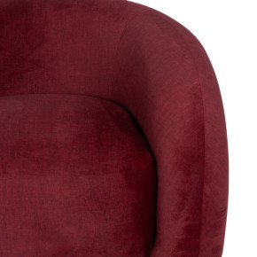 Fauteuil chenille arrondie bordeaux, Loulou