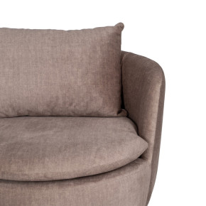 Fauteuil tissu velours chenille taupe, Etofe