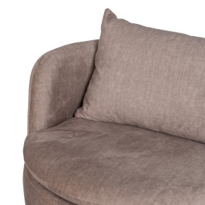 Fauteuil tissu velours chenille taupe, Etofe