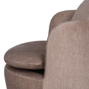 Fauteuil tissu velours chenille taupe, Etofe