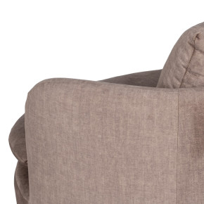 Fauteuil tissu velours chenille taupe, Etofe