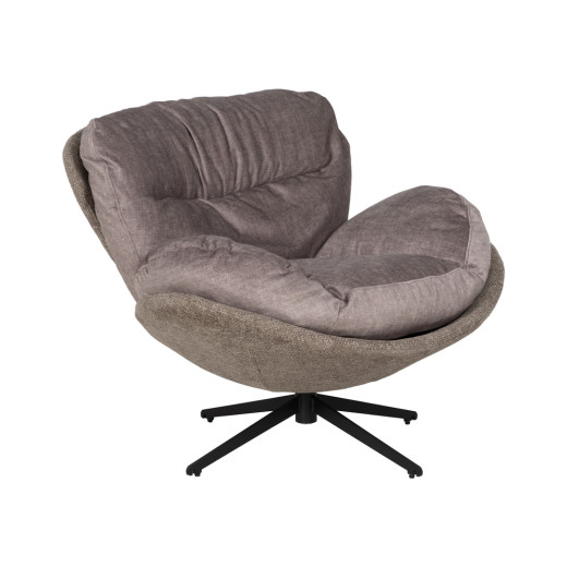 Fauteuil renouvelable taupe pivotant, OLD