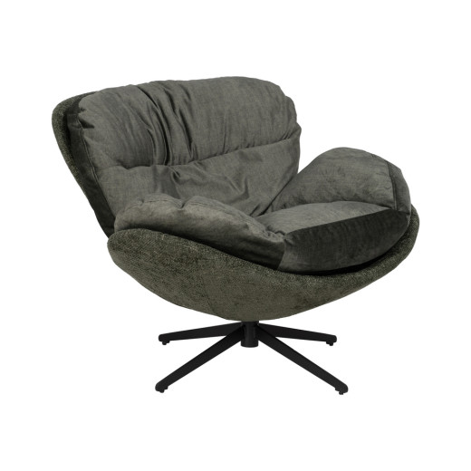 Fauteuil renouvelable vert pivotant, OLD