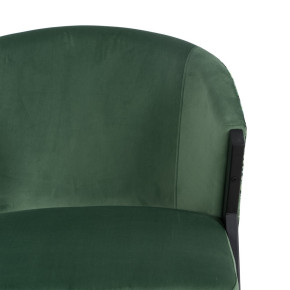 Fauteuil en velours vert et bois, Mayo