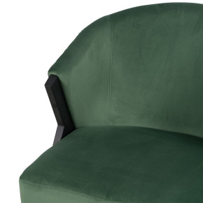 Fauteuil en velours vert et bois, Mayo