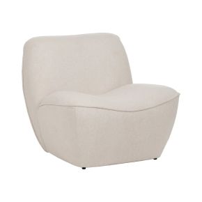 Fauteuil en tissu bouclette ivoire, Supp