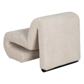 Fauteuil design bouclette écru, Dano