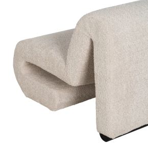 Fauteuil design bouclette écru, Dano