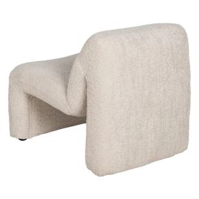 Fauteuil design rond bouclette, Sara