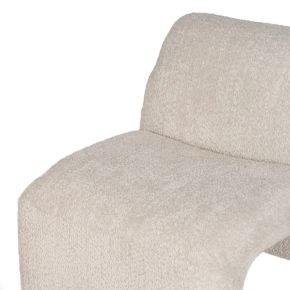 Fauteuil design rond bouclette, Sara