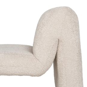 Fauteuil design rond bouclette, Sara