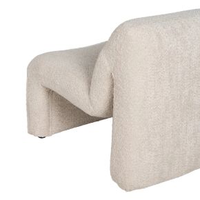 Fauteuil design rond bouclette, Sara