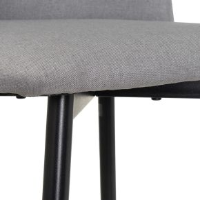 Lot de 2 tabourets de bar en tissu gris, Fylo