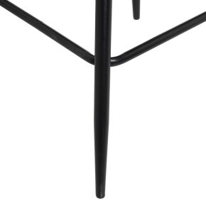 Lot de 2 tabourets de bar en tissu noir, Fylo