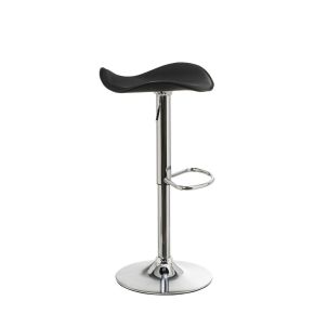 Lot de 2 tabourets de bar pivotant noir, Nato