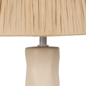 Lampe de table crème céramique 27,50x27,50x46cm, Fibre