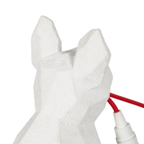 Lampe a pose blanche 18,50x13x26cm, Chien