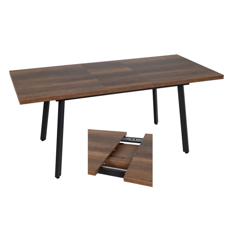 Table à manger extensible marron 138/178cm, Fiss