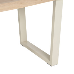 Table a manger en bois beige 160x90x75cm, Yan