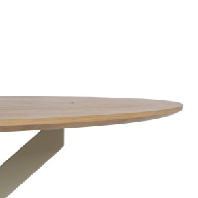 Table a manger en bois Md naturelle et métal Ø120cm, Redyn