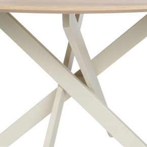 Table a manger en bois Md naturelle et métal Ø120cm, Redyn