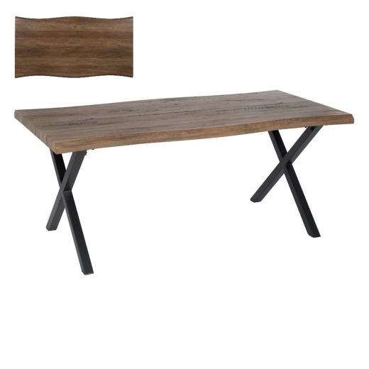 Table a manger en bois marron 180x90x75cm, Movy