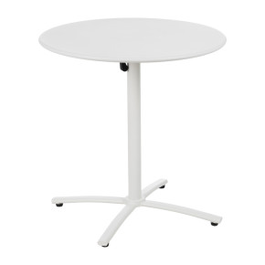 Table pliante exterieur ronde blanche Ø70x72cm, Dispo