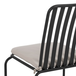 Chaise métal extérieur anthracite, Extor - 52x57x87cm