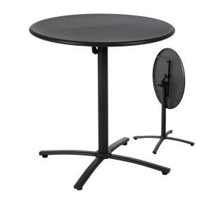 Table pliante exterieur ronde anthracite Ø70x72cm, Dispo