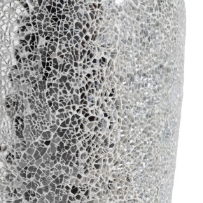 Vase en fibre de verre argent Ø25cm hauteur 82cm, Azza