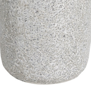 Vase en fibre de verre argent Ø25cm hauteur 82cm, Azza