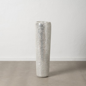 Vase en fibre de verre argent Ø30cm hauteur 109,50cm, Azza