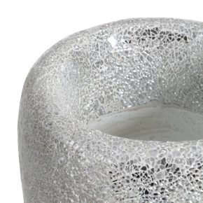 Vase en fibre de verre argent Ø30cm hauteur 109,50cm, Azza