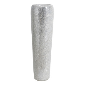 Vase en fibre de verre argent Ø34cm hauteur 127cm, Azza