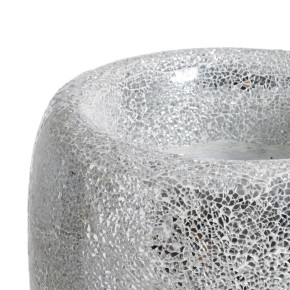 Vase en fibre de verre argent Ø34cm hauteur 127cm, Azza