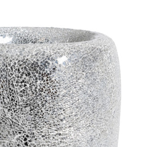 Vase en fibre de verre argent Ø34cm hauteur 127cm, Azza