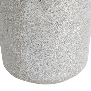 Vase en fibre de verre argent Ø34cm hauteur 127cm, Azza