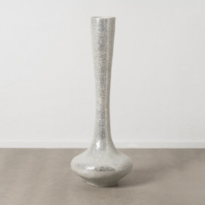 Vase en fibre de verre trempé argent Ø54cm hauteur 154cm, Izza