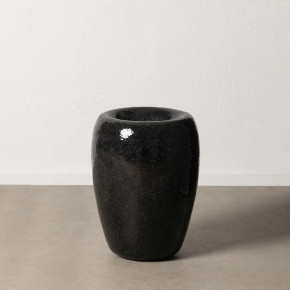 Vase en fibre de verre trempé noir Ø46cm hauteur 70cm, Jack