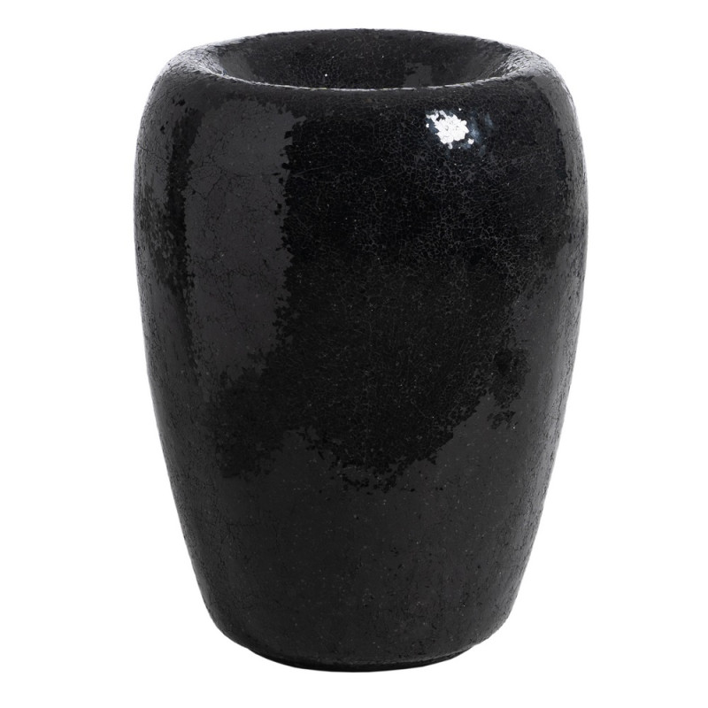 Vase en fibre de verre trempé noir Ø46cm hauteur 70cm, Jack