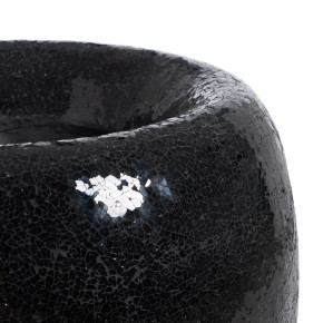 Vase en fibre de verre trempé noir Ø46cm hauteur 70cm, Jack