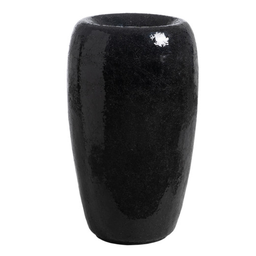 Vase en fibre de verre trempé noir Ø46cm hauteur 91cm, Jack