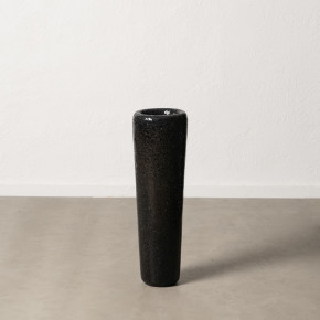 Vase en fibre de verre noir Ø25cm hauteur 82cm, Azza