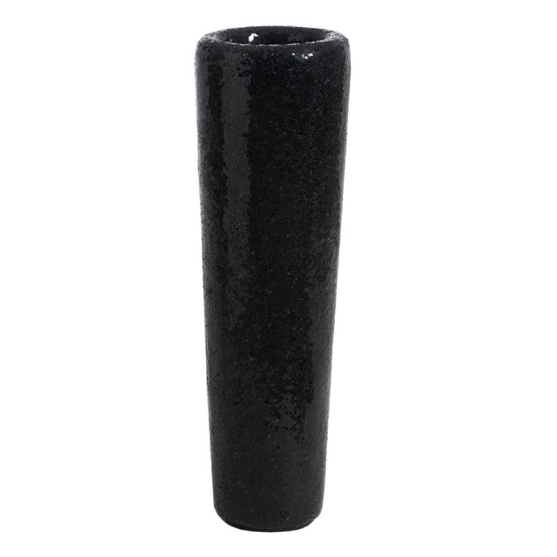 Vase en fibre de verre noir Ø25cm hauteur 82cm, Azza