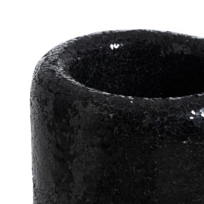 Vase en fibre de verre noir Ø25cm hauteur 82cm, Azza