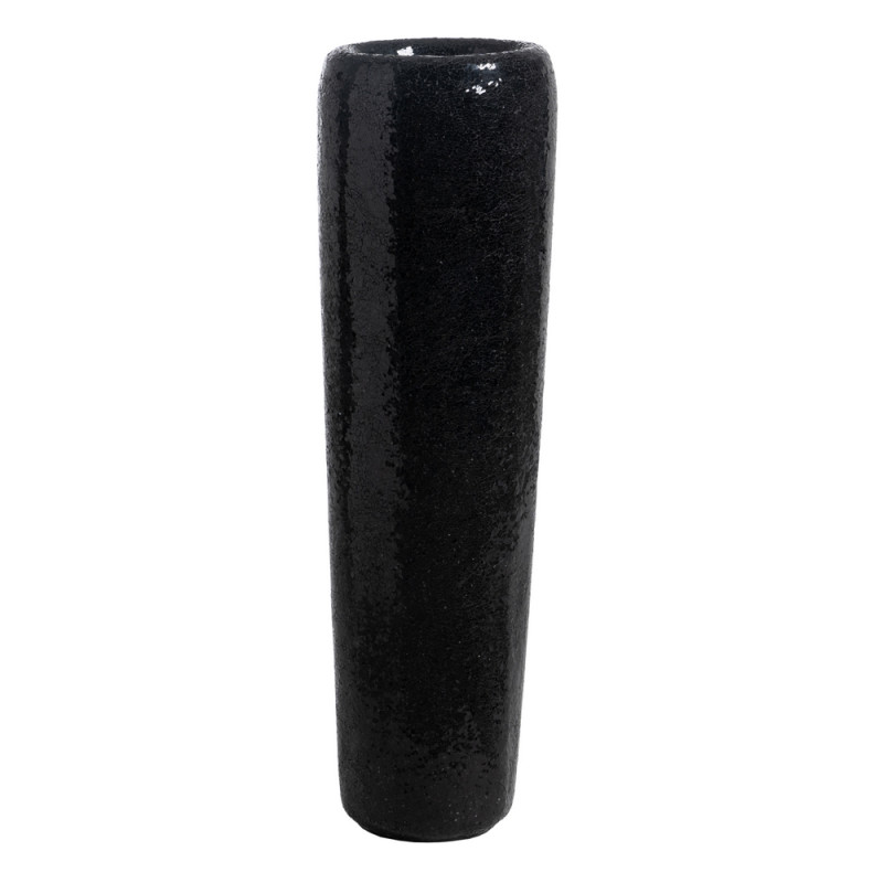 Vase en fibre de verre noir Ø30cm hauteur 109,50cm, Azza